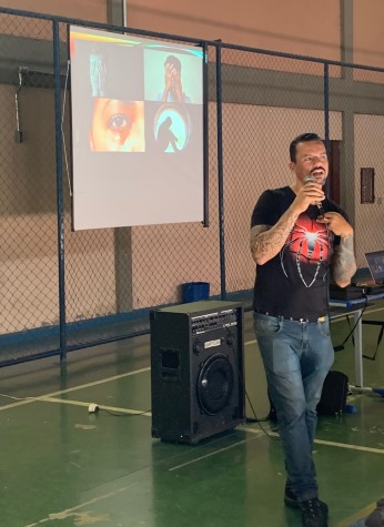 Ivan Pinto usou uma linguagem próxima dos jovens para fazer a palestra 